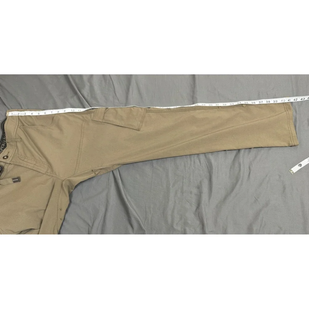 Prana Stretch Zion Straight Pants Mens 35x31 Light Brown Khaki Hiking Outdoor